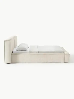 Polsterbett Lennon aus Cord mit Stauraum