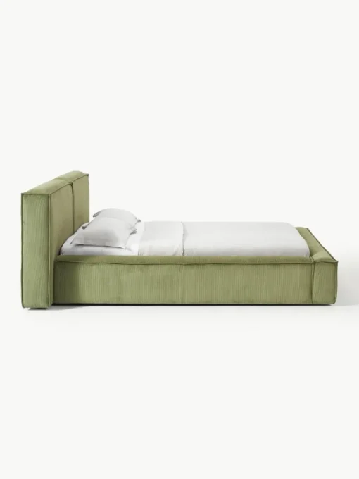 Polsterbett Lennon aus Cord mit Stauraum