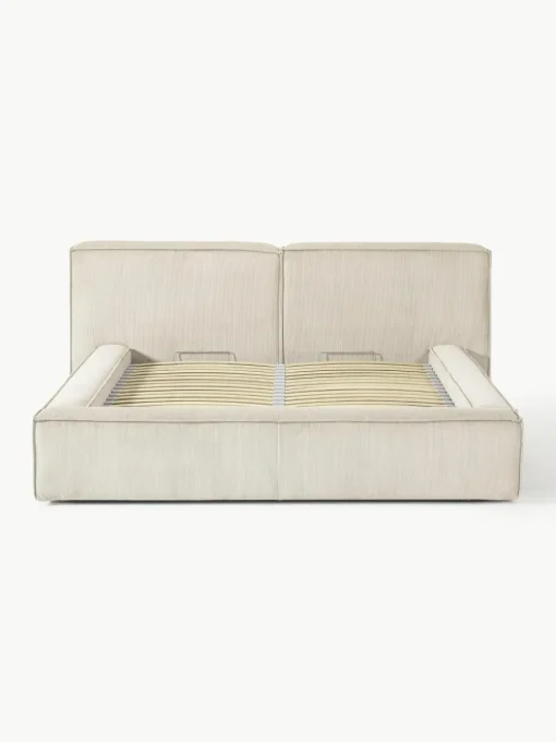 Polsterbett Lennon aus Cord mit Stauraum