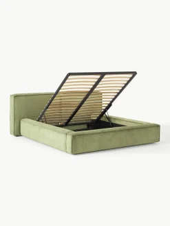 Polsterbett Lennon aus Cord mit Stauraum
