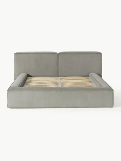 Polsterbett Lennon aus Cord mit Stauraum