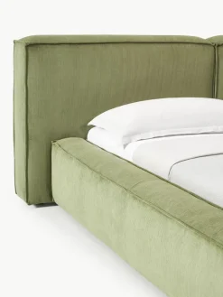 Polsterbett Lennon aus Cord mit Stauraum