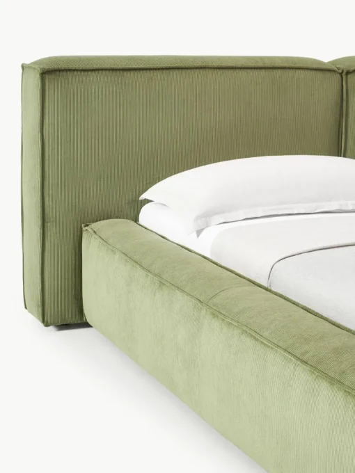 Polsterbett Lennon aus Cord mit Stauraum