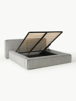 Polsterbett Lennon aus Cord mit Stauraum