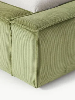 Polsterbett Lennon aus Cord mit Stauraum