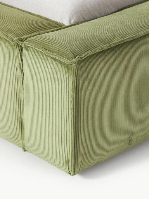 Polsterbett Lennon aus Cord mit Stauraum