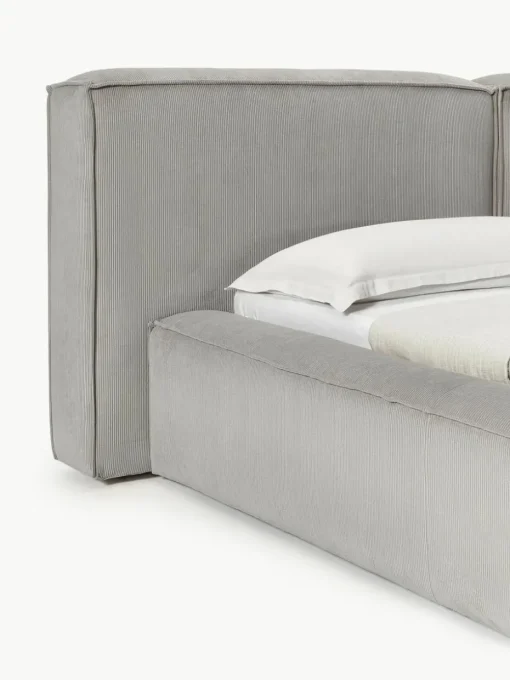 Polsterbett Lennon aus Cord mit Stauraum