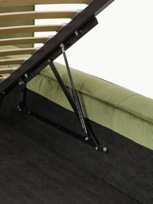 Polsterbett Lennon aus Cord mit Stauraum