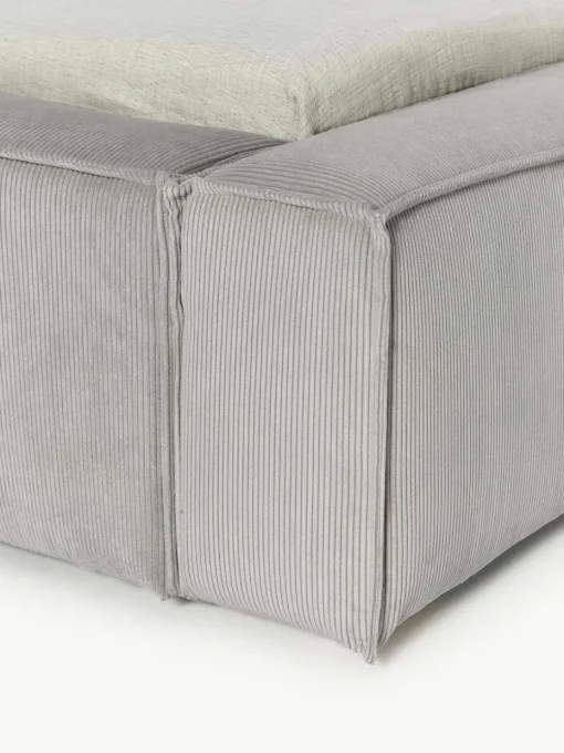 Polsterbett Lennon aus Cord mit Stauraum