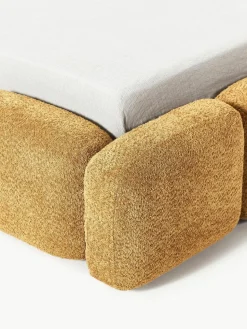 Polsterbett Tayla aus Teddy-Bouclé mit Stauraum