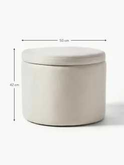 Polsterhocker Alida mit Stauraum
