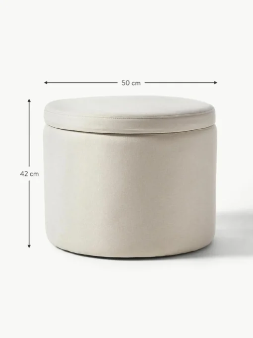 Polsterhocker Alida mit Stauraum