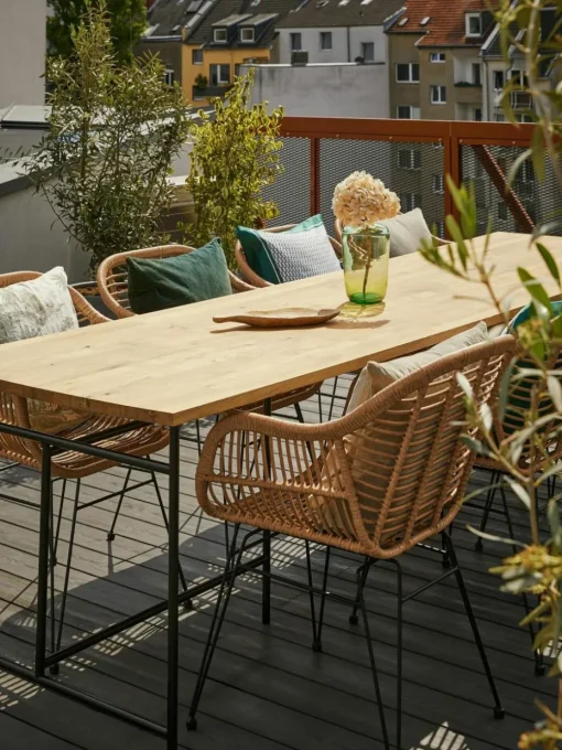 Polyrattan-Armlehnstühle Costa, 2 Stück