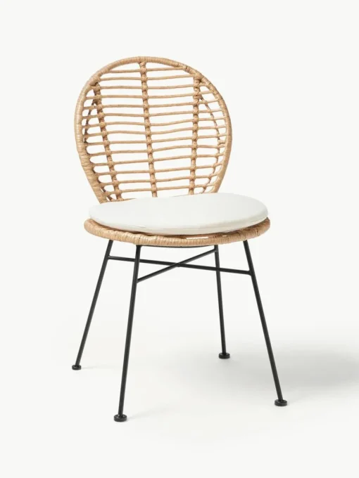 Polyrattan-Stühle Cordula mit Sitzkissen, 2 Stück