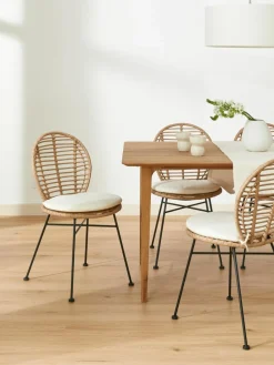 Polyrattan-Stühle Cordula mit Sitzkissen, 2 Stück