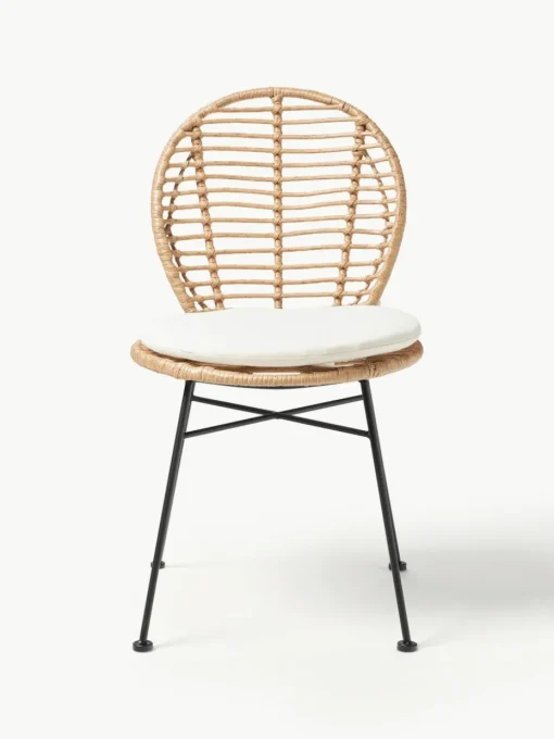 Polyrattan-Stühle Cordula mit Sitzkissen, 2 Stück