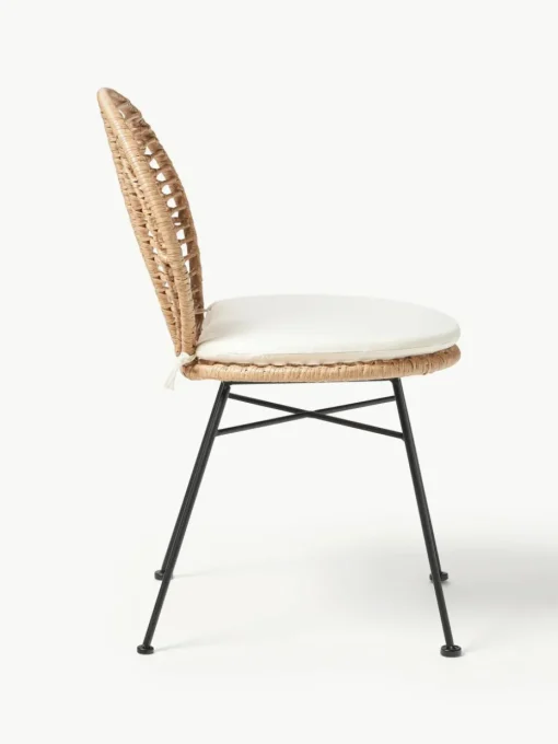Polyrattan-Stühle Cordula mit Sitzkissen, 2 Stück