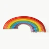 Porzellan Deko-Tablett Rainbow mit Gold