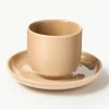 Porzellan-Espressobecher Nessa mit Untertassen, 4 Stück
