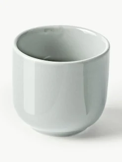 Porzellan-Espressobecher Nessa mit Untertassen, 4 Stück