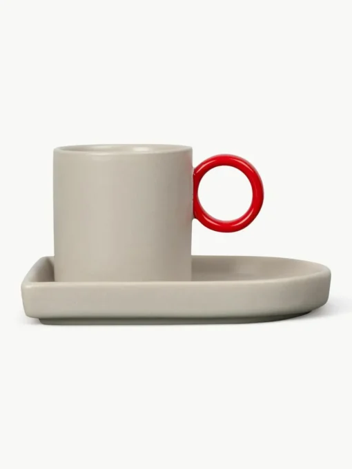 Porzellan-Espressotassen mit Untertassen Niki, 2 Stück