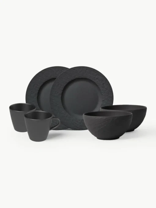 Porzellan-Frühstücks-Set Manufacture Rock, 2 Personen (6-tlg.)