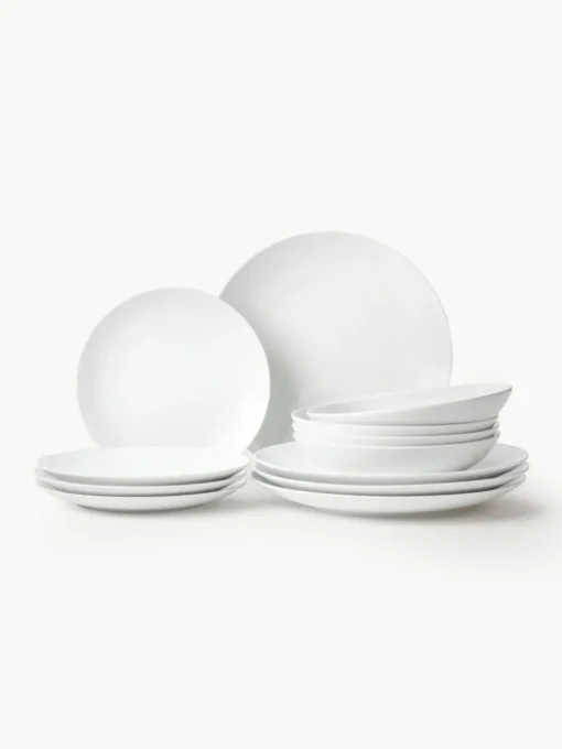 Porzellan-Geschirr-Set Delight Modern, 4 Personen (12-tlg.)