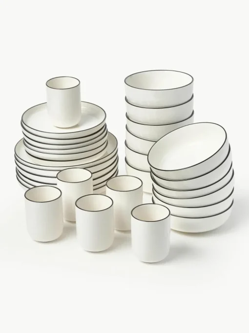 Porzellan-Geschirr-Set Facile, 6 Personen (30-tlg.)