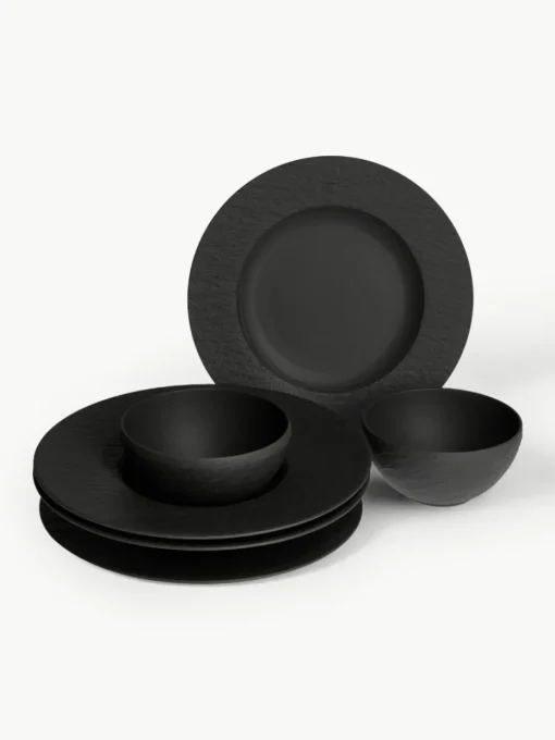 Porzellan-Geschirr-Set Manufacture Rock, 2 Personen (6-tlg.)