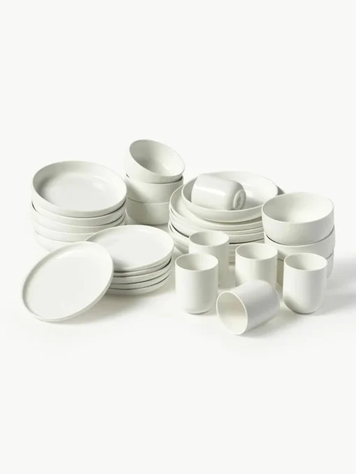 Porzellan-Geschirr-Set Nessa, 6 Personen (30-tlg.)