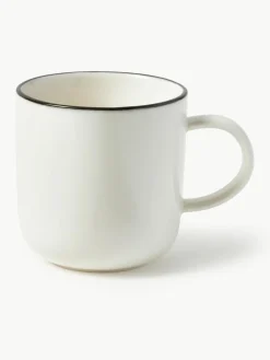 Porzellan-Kaffeetassen Facile mit Untertassen, 2 Stück