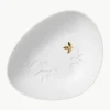 Porzellan-Servierplatten Living mit Prägung, 4 Stück