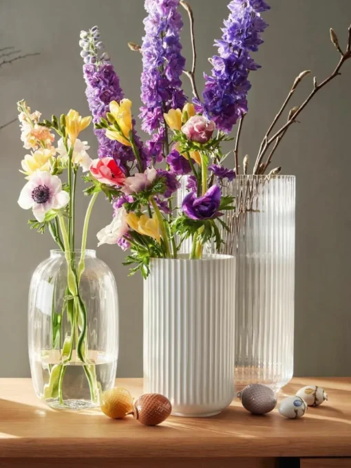 Porzellan-Vase Lyngby, H 25 cm