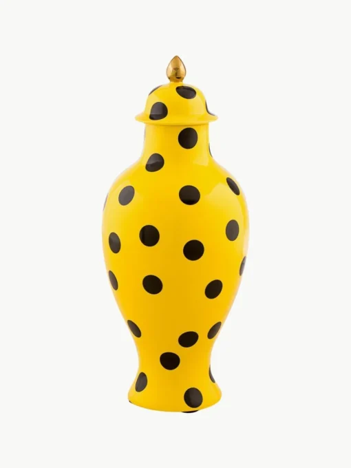 Porzellan-Vase Toiletpaper mit Deckel, H 47 cm