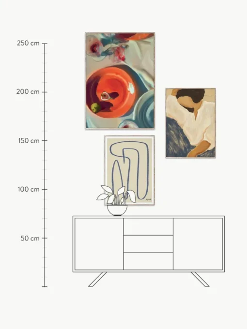 Poster Artwall no. 20 mit Rahmen, 3er-Set