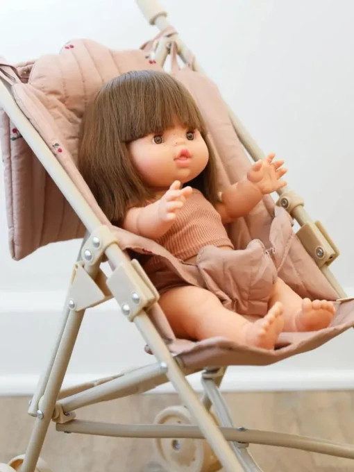 Puppenwagen Cherry Blush mit Gurt und Tragetasche