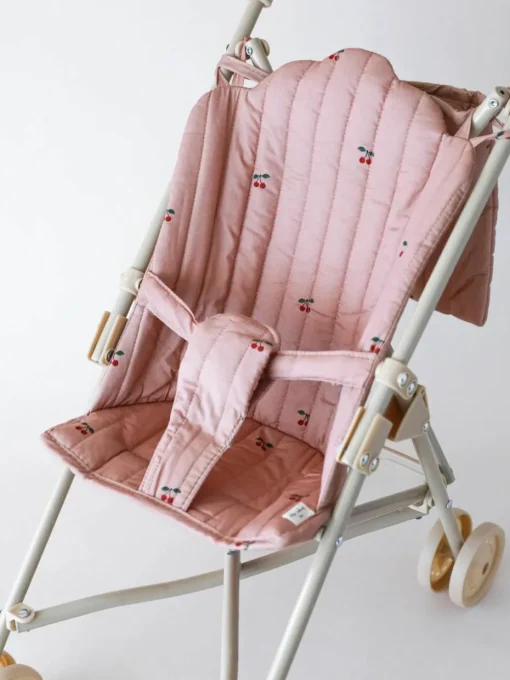 Puppenwagen Cherry Blush mit Gurt und Tragetasche