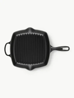 Quadratische Grillpfanne Signature Collection aus Gusseisen mit Rillenstruktur