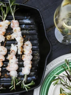 Quadratische Grillpfanne Signature Collection aus Gusseisen mit Rillenstruktur