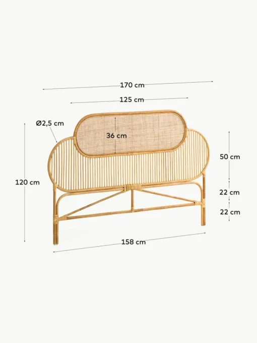 Rattan-Kopfteil Lalita