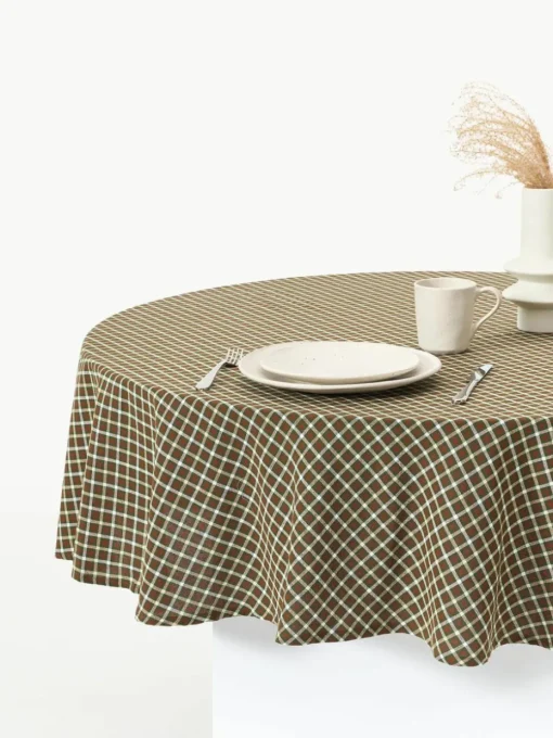 Runde Baumwoll-Tischdecke Ulla