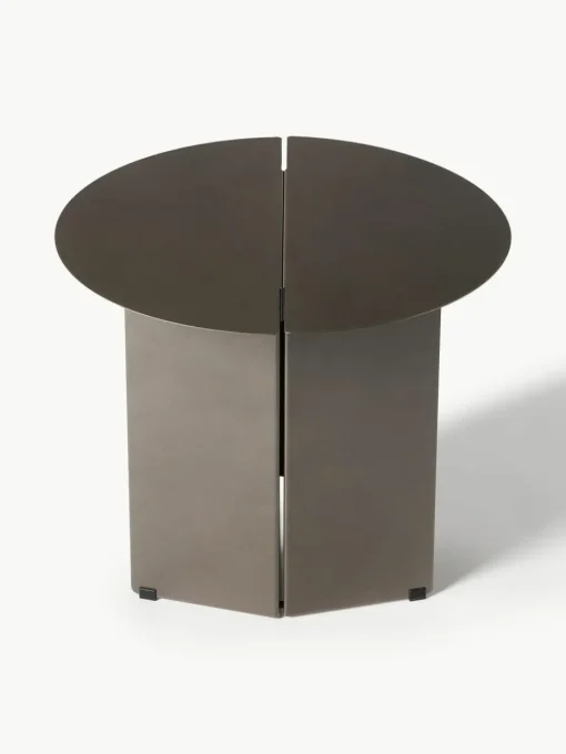 Runder Beistelltisch Oru mit Antik-Finish