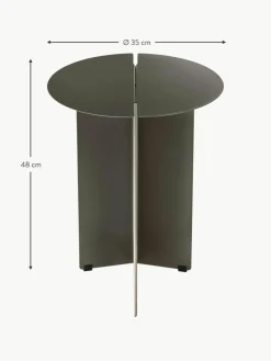 Runder Beistelltisch Oru mit Antik-Finish