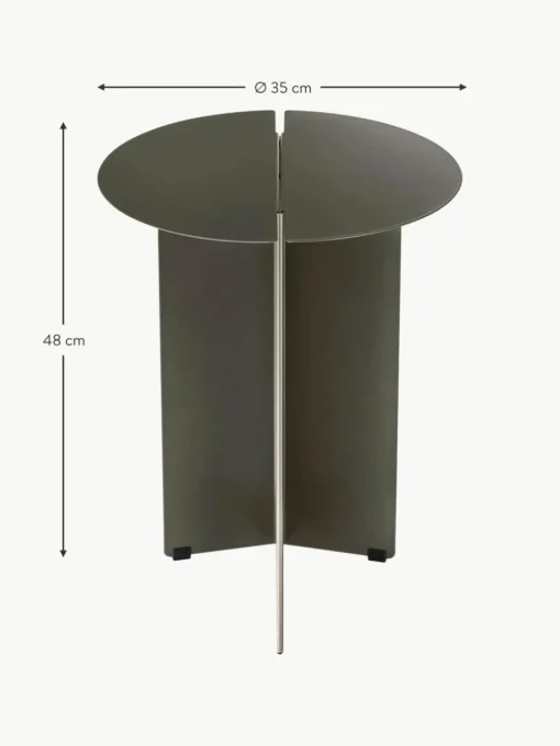 Runder Beistelltisch Oru mit Antik-Finish