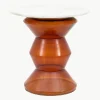 Runder Beistelltisch Turin aus Glas und Marmor, mundgeblasen