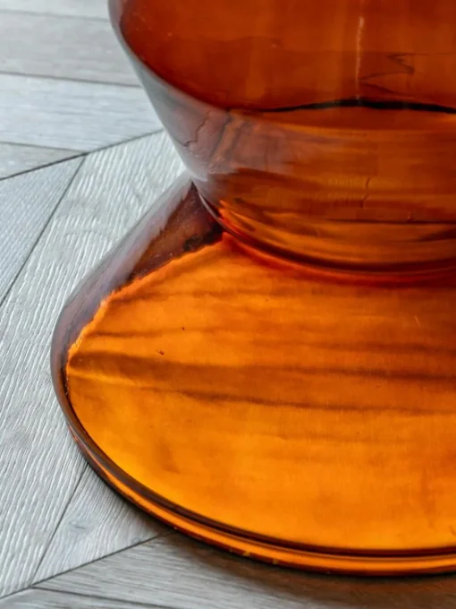 Runder Beistelltisch Turin aus Glas und Marmor, mundgeblasen