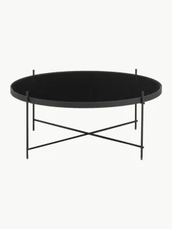 Runder Couchtisch Cupid mit abnehmbarer Glasplatte