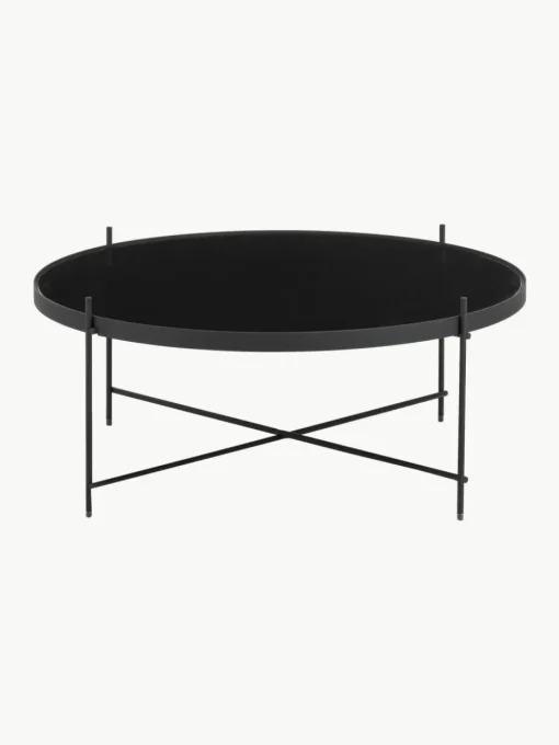 Runder Couchtisch Cupid mit abnehmbarer Glasplatte