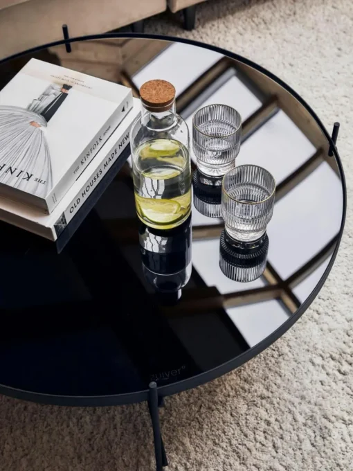 Runder Couchtisch Cupid mit abnehmbarer Glasplatte