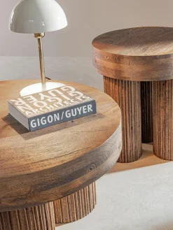 Runder Couchtisch Dacca aus Mangoholz